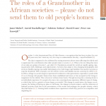 The roles of a Grandmother in African societies – please do not send them to old people’s homes